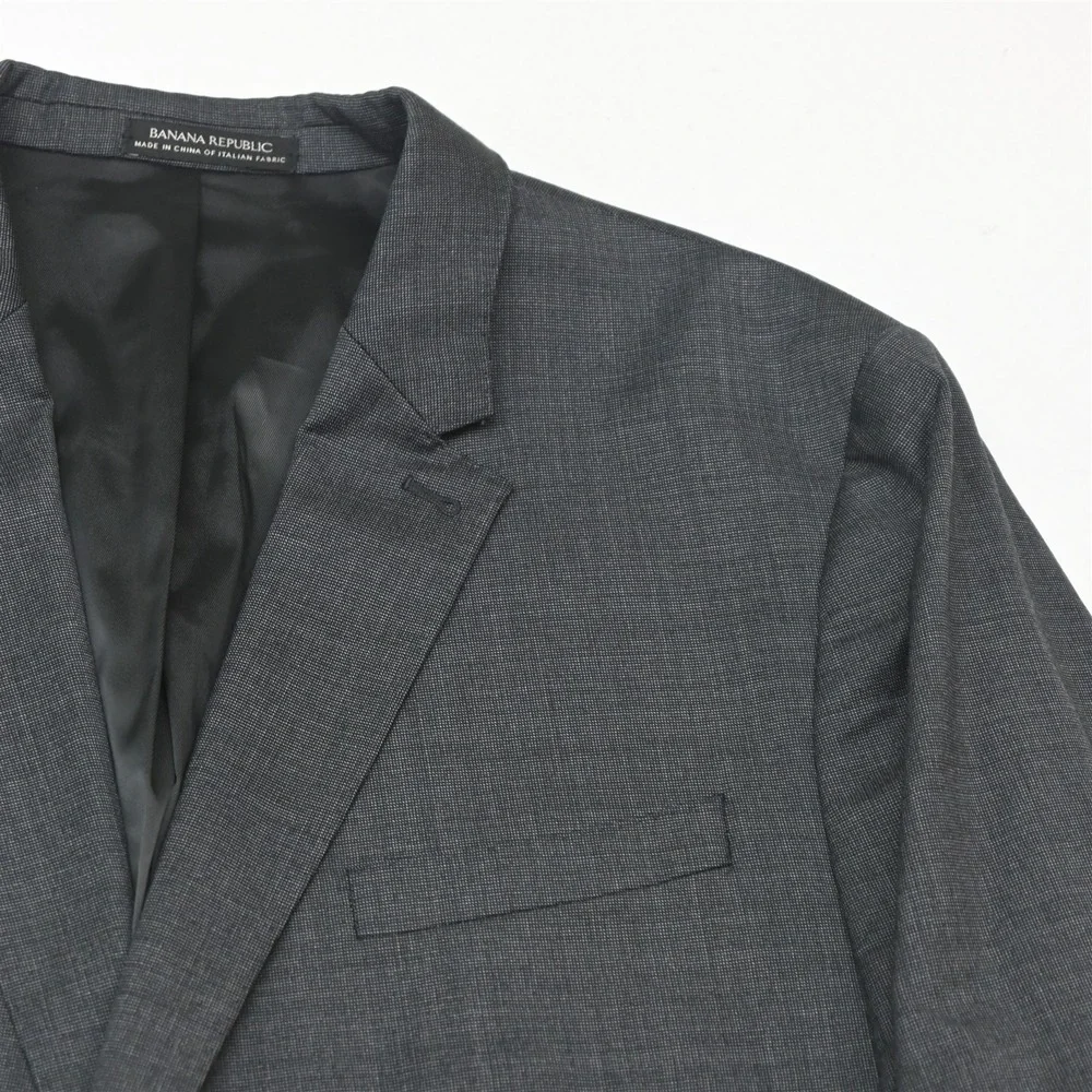 Banana Republic 48R 38x30 Gray Reda Flexo Soft Shoulder Slim 809137 Mens Suit
